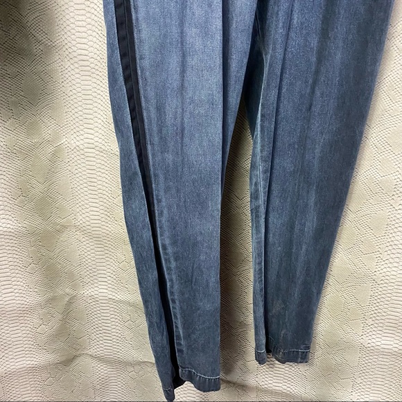 Bella dahl blue denim sleeveless pant jumpsuit - Picture 4 of 8